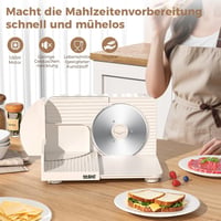 YASHE Elektromos Összecsukható Szeletelő 180W, 17cm Fűrészelt Pengével, 0-15mm Vastagság 4
