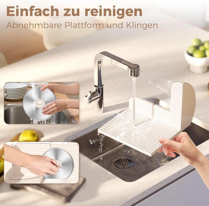 YASHE Elektromos Összecsukható Szeletelő 180W, 17cm Fűrészelt Pengével, 0-15mm Vastagság