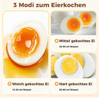 YASHE Elektromos Tojásfőző 7 Tojáshoz Kemény Puha Főzéshez Mérőpohárral 2