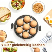 YASHE Elektromos Tojásfőző 7 Tojáshoz Kemény Puha Főzéshez Mérőpohárral 8