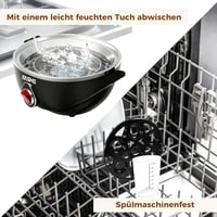 YASHE Elektromos Tojásfőző 7 Tojáshoz Kemény Puha Főzéshez Mérőpohárral 5