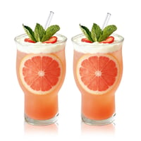 YASHIIN 2 ks poháre so širokým hrdlom (510 ml) s viečkom a sklenenou slamkou – nepriepustné, na ľadovú kávu, smoothie, ovocné šťavy a kokteily 1