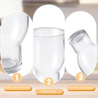 YASHIIN 2 ks poháre so širokým hrdlom (510 ml) s viečkom a sklenenou slamkou – nepriepustné, na ľadovú kávu, smoothie, ovocné šťavy a kokteily 4