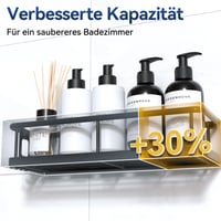 YASONIC Tuš polica bez bušenja, 100% nehrđajuća kupaonska polica za tuš, set od 2 komada 5