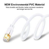Yauhody Cat 8 Ethernet kábel 40 Gbps 3m RJ45 árnyékolt hálózati kábel fehér 6