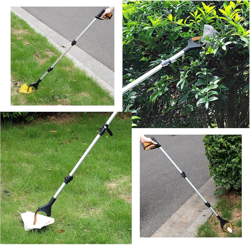 YAUNGEL 108 cm összecsukható fogó mágneses gripper 360° forgatható szemétcsipesz - 108cm, orange