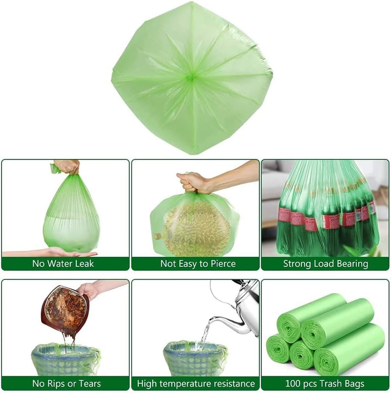 YAWAHOME Komposztálható Szemeteszsák 20L 100db Biológiailag Lebomló Kukaszsák - 100 stück (1er Pack), 20L 100pcs