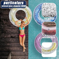 yayafunfun Fényes Úszógumi Szett 3 db - 70/90 cm Átmérőjű PVC Felfújható Úszógyűrű Gyerekeknek és Felnőtteknek, Medencébe, Strandra 3