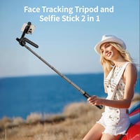 yAyusi 360° Arckövetős Állvány Fénnyel - 180 cm Teleszkópos Tripod Mobilhoz, Alkalmazás Nélküli AI Arcfelismerés, Távirányítóval, Vloghoz, K 6