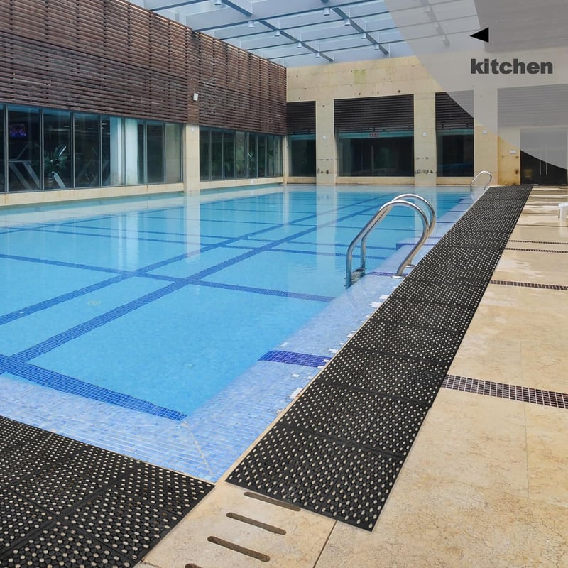 ybaymy Csúszásmentes Gumiszőnyeg 210x90cm Konyhai Drénezőanyag Fáradságcsökkentő