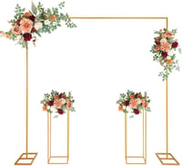 ybaymy Esküvői Boltív Állvány 220x220 cm - Arany Fém Dekorációs Keret Lufi Díszítéshez - Virágállvánnyal Rendezvényekre, Születésnapokra

AI 1