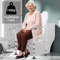 ybaymy Magasságállítható WC Támaszkerete Időseknek és Mozgáskorlátozottaknak 3