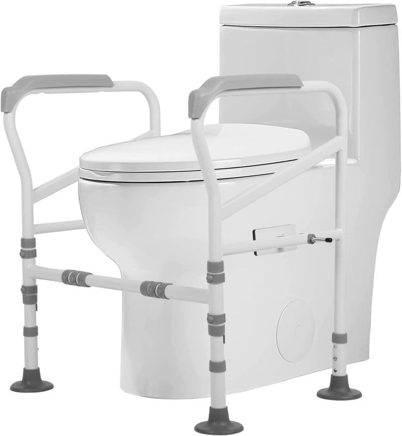 ybaymy Magasságállítható WC Támaszkerete Időseknek és Mozgáskorlátozottaknak
