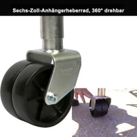 ybaymy Orrkerék Utánfutóhoz 680 kg Teherbírású, 6 Colos Összecsukható, Nehéz Terhelésre Tervezett Forgó Támasztókerék Lakókocsihoz 5