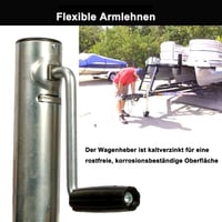 ybaymy Orrkerék Utánfutóhoz 680 kg Teherbírású, 6 Colos Összecsukható, Nehéz Terhelésre Tervezett Forgó Támasztókerék Lakókocsihoz 6