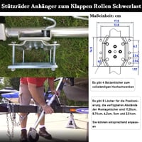 ybaymy Orrkerék Utánfutóhoz 680 kg Teherbírású, 6 Colos Összecsukható, Nehéz Terhelésre Tervezett Forgó Támasztókerék Lakókocsihoz 2