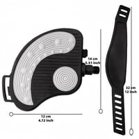 YBEKI Prémium pedál na rotoped s remienkom - 1/2-palcová (12,7 mm) oska - kompatibilné s Peloton, Schwinn, Kettler, Christopeit - Indoor Cycling 4