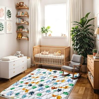 YBIKE Összehajtható Játszószőnyeg 180x150cm Csúszásmentes Puha Baba Crawling Mat 6