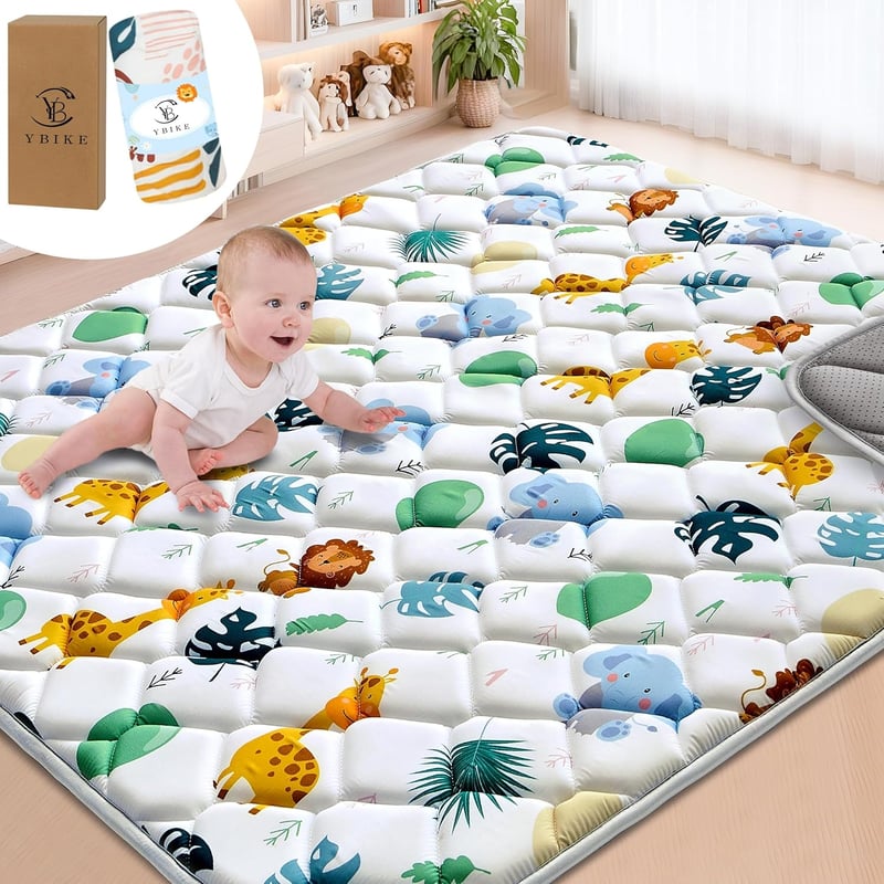 YBIKE Összehajtható Játszószőnyeg 180x150cm Csúszásmentes Puha Baba Crawling Mat
