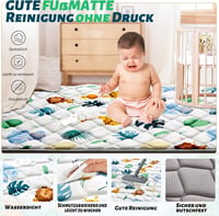 YBIKE Összehajtható Játszószőnyeg 180x150cm Csúszásmentes Puha Baba Crawling Mat 4