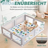 YBIKE Összehajtható Játszószőnyeg 180x150cm Csúszásmentes Puha Baba Crawling Mat 2