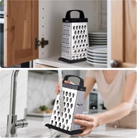 YC Kitchen 4 oldalas rozsdamentes acél reszelő, zöldség szeletelő és reszegető 7