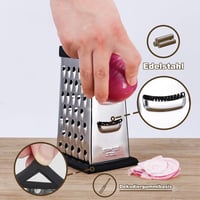 YC Kitchen 4 oldalas rozsdamentes acél reszelő, zöldség szeletelő és reszegető 6