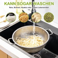YC Kitchen Rozsdamentes Acél Szűrő 28,5 cm - Tésztaszűrő Fogantyúkkal, Mosogatógépben Mosható, Konyhai Edény 4