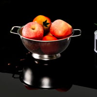 YC Kitchen Rozsdamentes Acél Szűrő 28,5 cm - Tésztaszűrő Fogantyúkkal, Mosogatógépben Mosható, Konyhai Edény 8