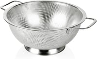YC Kitchen Rozsdamentes Acél Szűrő 28,5 cm - Tésztaszűrő Fogantyúkkal, Mosogatógépben Mosható, Konyhai Edény 1