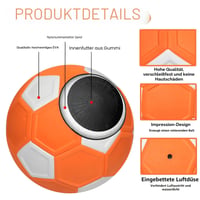Futbalová lopta Ycaaeo Curve Ball, veľkosť 5, 20 cm, mäkká lopta z EVA peny, zakrivená dráha letu, na tréning v interiéri aj exteriéri 3