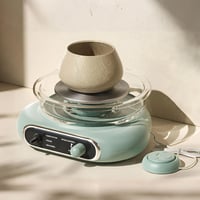 YCBTREE Elektromos Korongozó 12cm Folyamatos Sebességszabályzás Lábpedál 8 Részes Kiegészítő Zöld 8