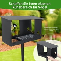YCBTREE Madáretető Állvánnyal, Időjárásálló Nagy Nehéz Madárház Kültéri Használatra 4