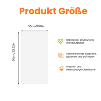 YCBTREE Öntapadós Falburkolat 10 db Márványhatású Falpanel 60x30 cm PVC Konyhai Hátfal 2 mm Vízálló Olajálló Csempematrica Konyha Fürdőszoba Fehér 2