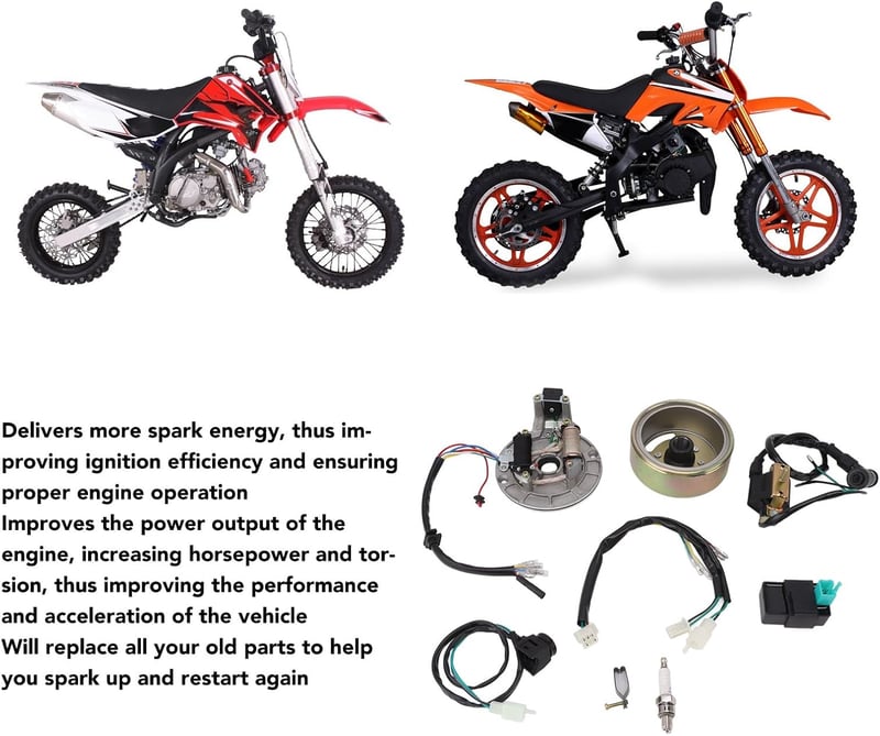 Yctze CDI Gyújtástekercs Vezetékkészlet Lifan 110 125 Pit Bike SSR Coolster