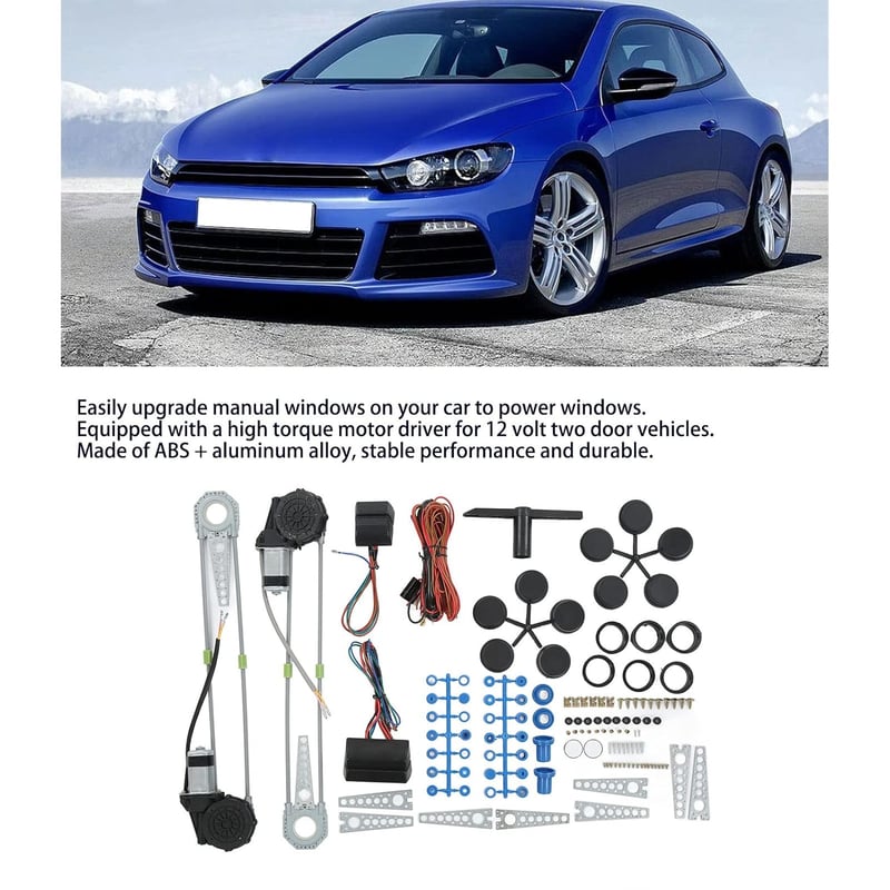 Yctze Elektromos Ablakemelő Készlet 2 Ajtós Pickup Teherautó SUV Univerzális Átalakító Kit