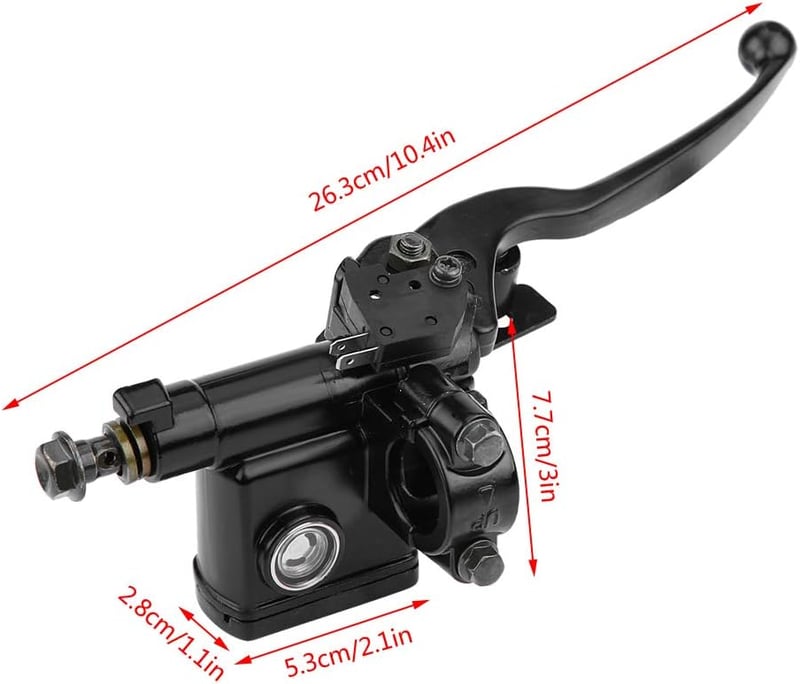 Yctze Fékfőhenger Alumínium Fekete Motoros ATV Fékrendszer Csere 50cc 70cc 90cc 110cc 125cc 150cc Bal Oldali Fékhenger