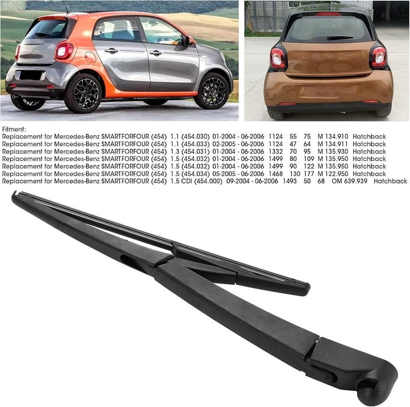 Yctze Hátsó Ablaktörlő Kar Gumival Smart Forfour Modellhez - Tartós Csendes Működés Könnyű Szerelés