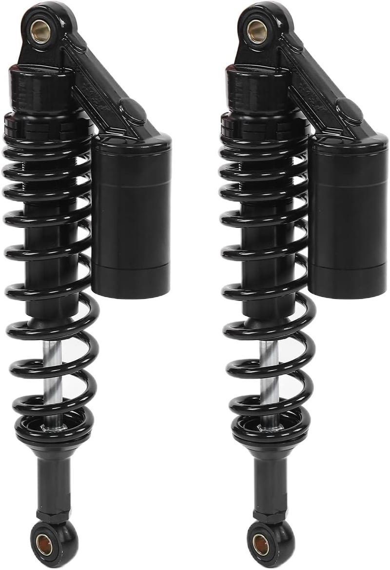 Yctze Motoros Lengéscsillapító Pár 340mm Hátsó Kerék Felfüggesztés Rugó Alumínium Vas ATV SUV Motor Univerzális Fekete