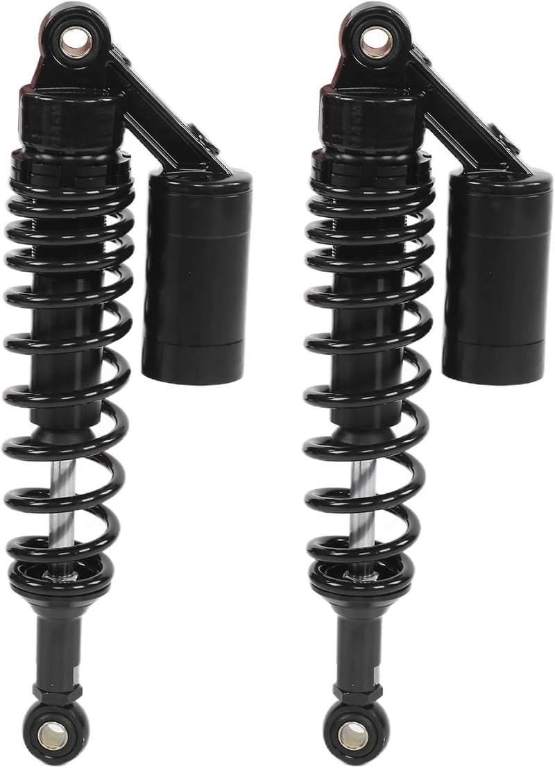 Yctze Motoros Lengéscsillapító Pár 340mm Hátsó Kerék Felfüggesztés Rugó Alumínium Vas ATV SUV Motor Univerzális Fekete