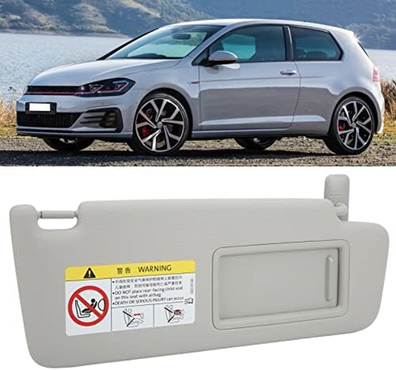 Yctze Napellenző Tükörrel Jobb Oldali Szürke Autó Belső Napvédő MK7 2014-2017 OEM 5GG857552 Szélvédő Árnyékoló
