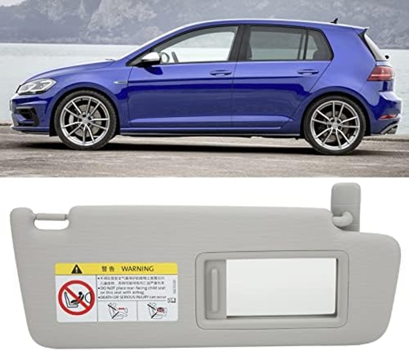 Yctze Napellenző Tükörrel Jobb Oldali Szürke Autó Belső Napvédő MK7 2014-2017 OEM 5GG857552 Szélvédő Árnyékoló