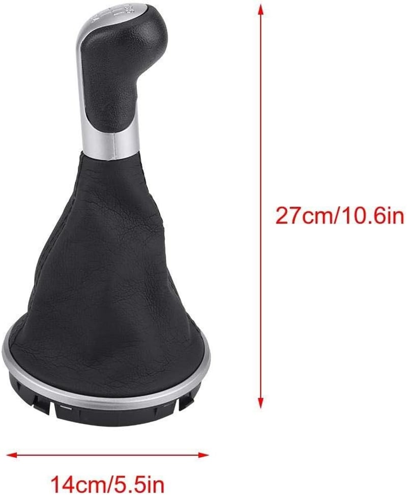 Yctze Sebességváltó Gomb 5 Fokozatú Fekete Műanyag Váltókar Gomb MK2 Roomster Kompatibilis Ergonomikus Kialakítás