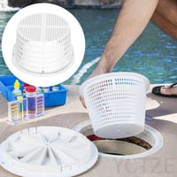 Yctze košara za skimmer, promjer 19 cm, unutarnji promjer 16 cm, filtarska košara za bazen, višenamjenski predfiltar za skimmer, za učinkovito čišćenje bazena, zamjenska 4
