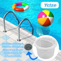 Yctze košara za skimmer, promjer 19 cm, unutarnji promjer 16 cm, filtarska košara za bazen, višenamjenski predfiltar za skimmer, za učinkovito čišćenje bazena, zamjenska 2