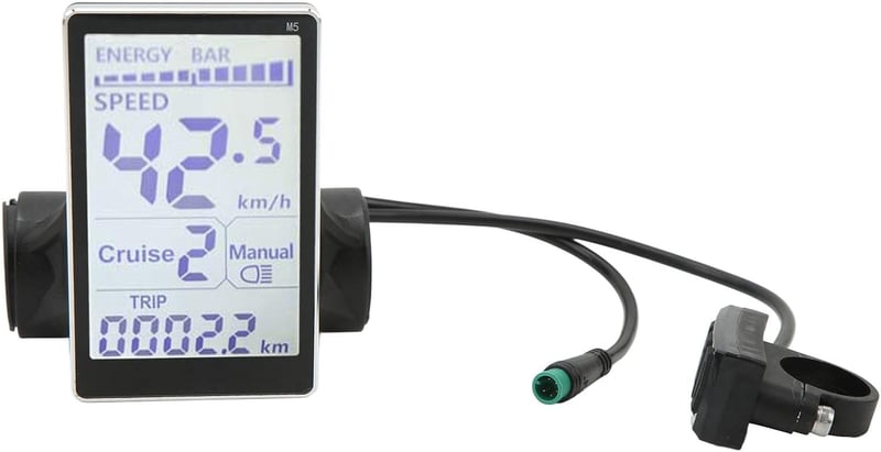 Yctze Univerzális Elektromos Kerékpár LCD Kijelző 5 Pin 24V-60V E-Roller M5 Panel 31.8-22.2mm Bicikli Komputer