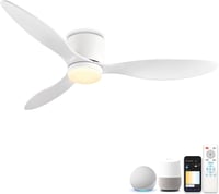 ycwdcz 106 cm okos mennyezeti ventilátor LED világítással, távirányítóval, Alexa/Google kompatibilis 1