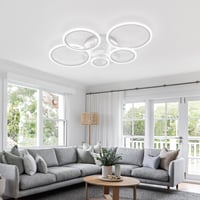 ycwdcz Modern Mennyezeti Ventilátor Lámpával - Fehér, 100 cm, Csendes DC Motor, Távirányítós, Időzíthető, 6 Sebességes, Téli-Nyári Üzemmód 2