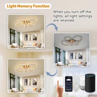 ycwdcz Okos Mennyezeti Ventilátor Lámpa Alexa és Google Kompatibilis - 6 Sebességű, Csendes DC Motor, Szabályozható LED, Téli Üzemmód, Moder 5