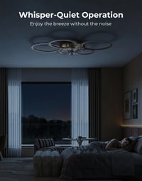 ycwdcz okos mennyezeti ventilátor lámpával, Alexa/Google kompatibilis, 6 fokozat, DC motor 6
